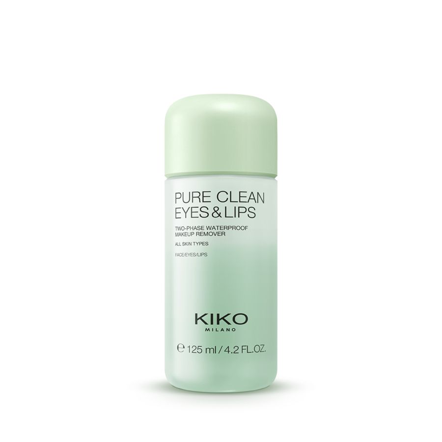 Two-phase make-up remover for the eyes and lips